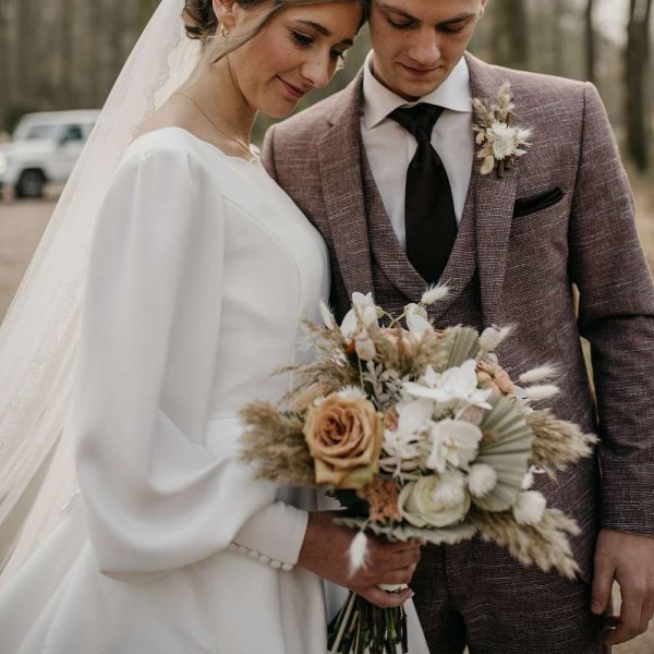 Bruidsboeket voor bruiloft love for blooms Barneveld